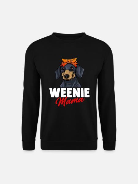 Dachshund Geschenk Dixie Wiener Doxie Dackel - Unisex Pullover - Schwarz