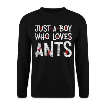 Just A Boy Who Loves Ants Ameisen Farm - Unisex Sweatshirt - black - Front - Alina (178cm) & Michal (187cm)