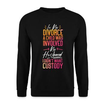 Happy Divorce Party In My Divorce - Unisex Sweatshirt - black - Front - Alina (178cm) & Michal (187cm)