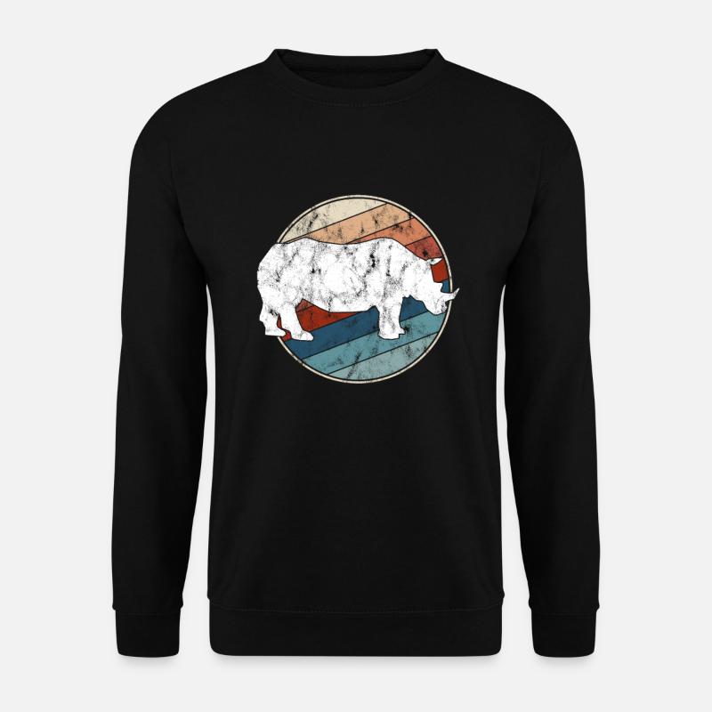 Nashorn Retro - Unisex Pullover - Schwarz
