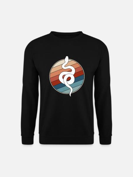 Serpent Rétro - Sweat-shirt Unisexe - noir