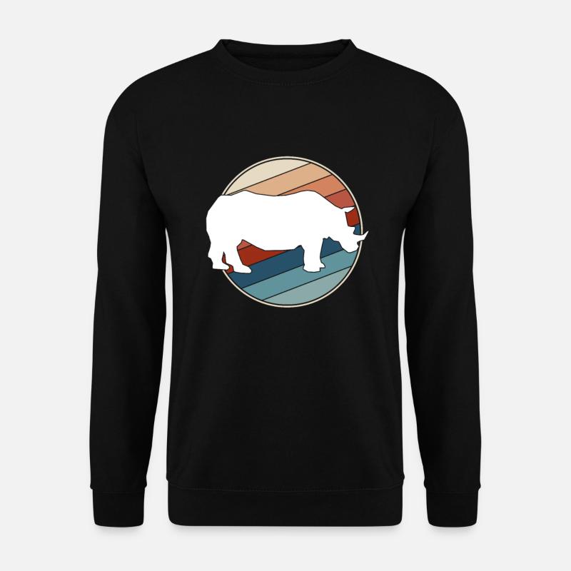 Nashorn Retro - Unisex Pullover - Schwarz