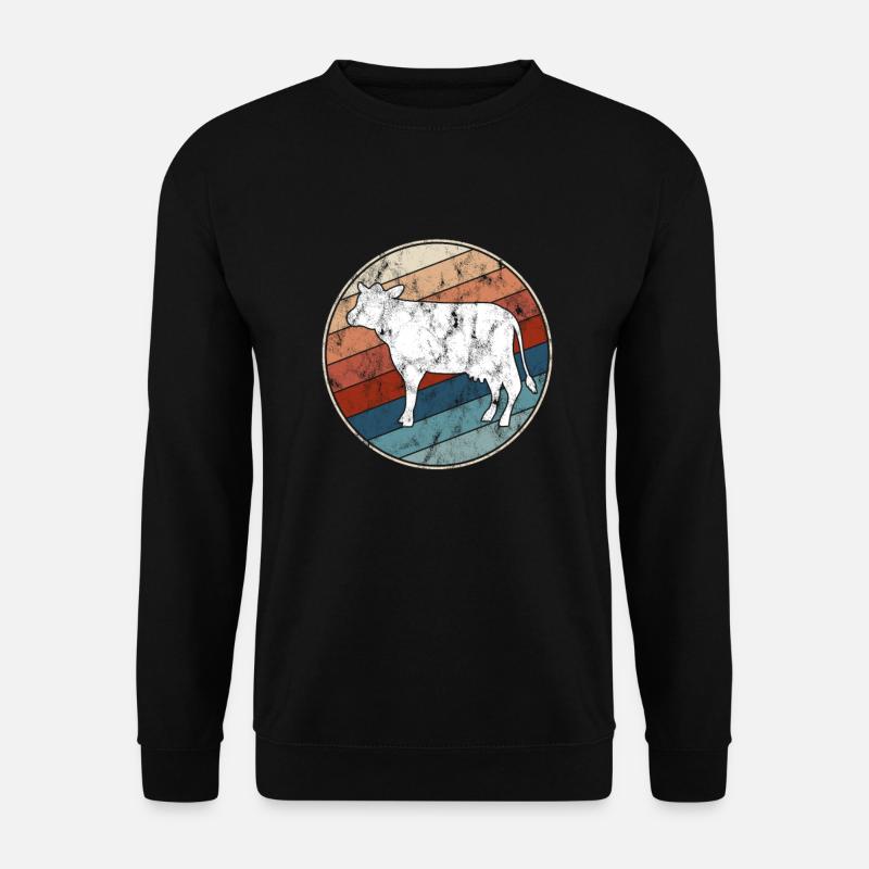 Vache Rétro - Sweat-shirt Unisexe - noir