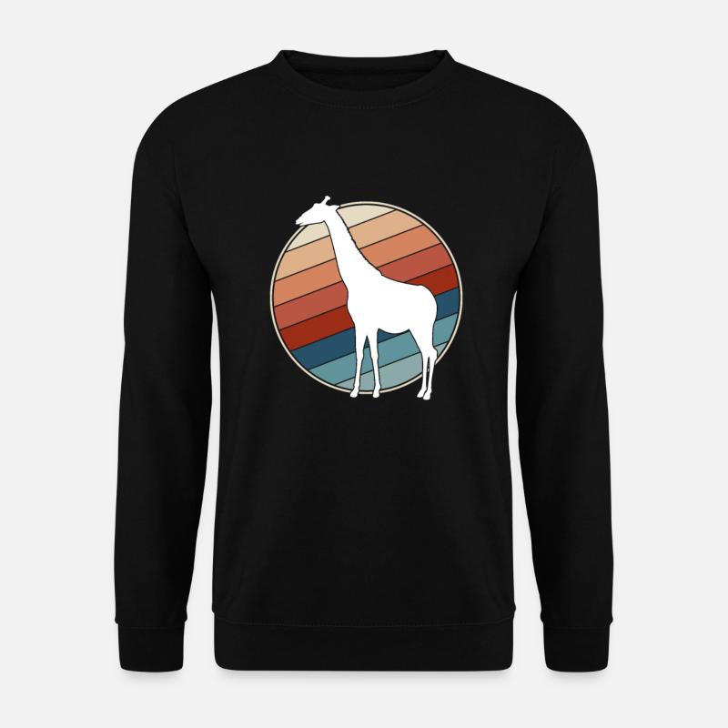 Giraffe Retro - Unisex Sweatshirt - black