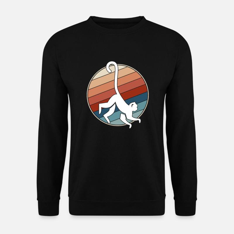 Affe Retro - Unisex Pullover - Schwarz