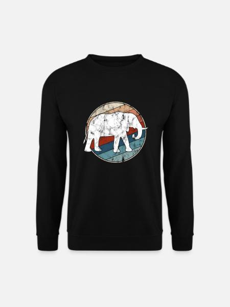Éléphant Rétro - Sweat-shirt Unisexe - noir
