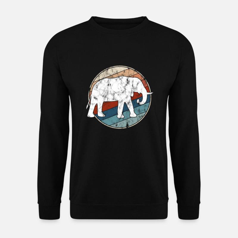 Elefant retro - Unisex Pullover - Schwarz