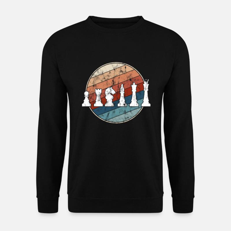 Schach Retro - Unisex Pullover - Schwarz