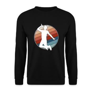 Chanter Rétro - Sweat-shirt Unisexe - noir - Devant - Alina (178cm) & Michal (187cm)