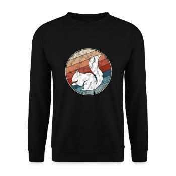 Squirrel Retro - Unisex Sweatshirt - black - Front - Alina (178cm) & Michal (187cm)