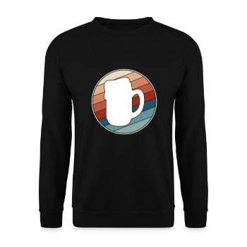 Bière Rétro - Sweat-shirt Unisexe - noir - Devant - Alina (178cm) & Michal (187cm)
