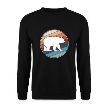 Bear retro - Unisex Sweatshirt - black - Front - Alina (178cm) & Michal (187cm)