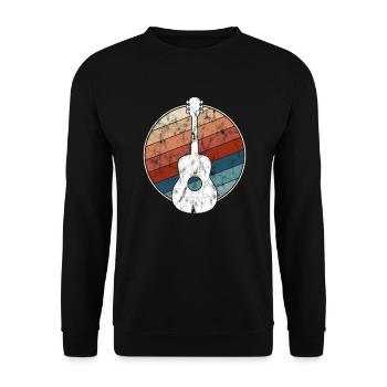 Guitar Retro - Unisex Sweatshirt - black - Front - Alina (178cm) & Michal (187cm)