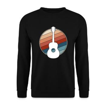 Guitar retro - Unisex Sweatshirt - black - Front - Alina (178cm) & Michal (187cm)