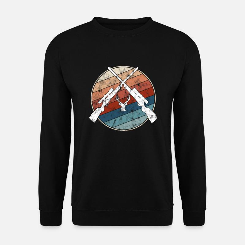 Jagen Retro - Unisex Pullover - Schwarz