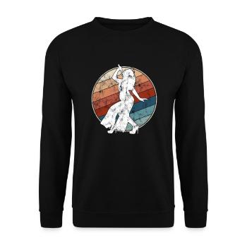Chanteur Rétro - Sweat-shirt Unisexe - noir - Devant - Alina (178cm) & Michal (187cm)