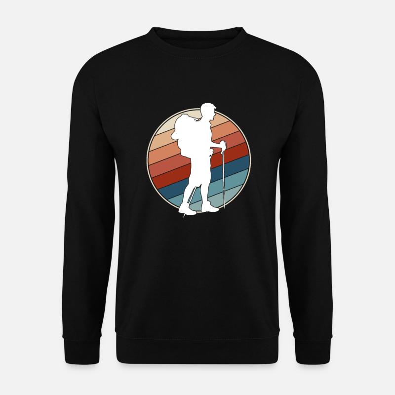 Wandern Retro - Unisex Pullover - Schwarz