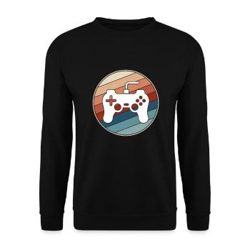 Gaming Retro - Unisex Sweatshirt - black - Front - Alina (178cm) & Michal (187cm)