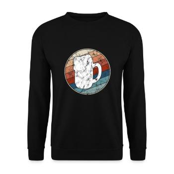 Bière Rétro - Sweat-shirt Unisexe - noir - Devant - Alina (178cm) & Michal (187cm)