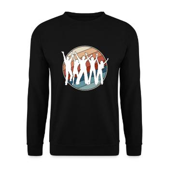 Danse Rétro - Sweat-shirt Unisexe - noir - Devant - Alina (178cm) & Michal (187cm)