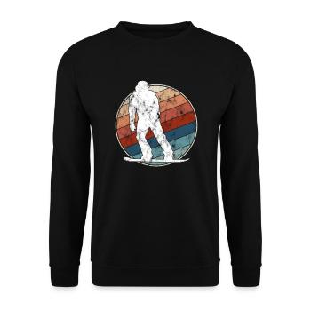 Snowboarding Retro - Unisex Pullover - Schwarz - Vorne - Alina (178cm) & Michal (187cm)