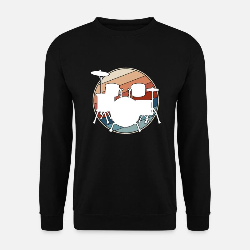 Drums Retro - Unisex Sweatshirt - black