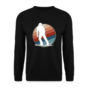 Snowboard Rétro - Sweat-shirt Unisexe - noir - Devant - Alina (178cm) & Michal (187cm)