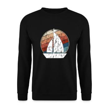 Rétro de la voile - Sweat-shirt Unisexe - noir - Devant - Alina (178cm) & Michal (187cm)