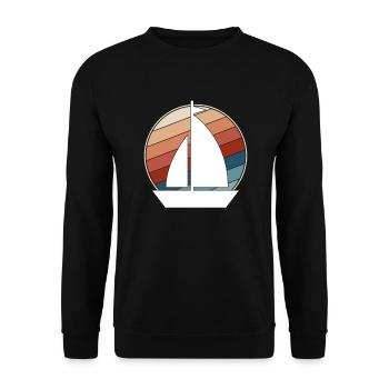Rétro de la voile - Sweat-shirt Unisexe - noir - Devant - Alina (178cm) & Michal (187cm)
