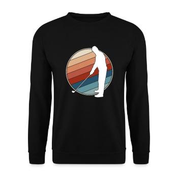 Golf Retro - Unisex Pullover - Schwarz - Vorne - Alina (178cm) & Michal (187cm)