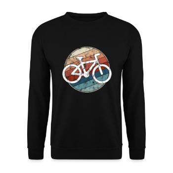 Vélo Rétro - Sweat-shirt Unisexe - noir - Devant - Alina (178cm) & Michal (187cm)
