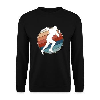 Jogging Rétro - Sweat-shirt Unisexe - noir - Devant - Alina (178cm) & Michal (187cm)