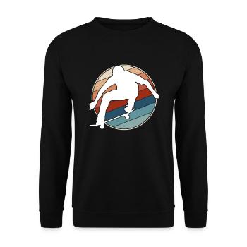 Skating Retro - Unisex Pullover - Schwarz - Vorne - Alina (178cm) & Michal (187cm)