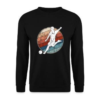 Football Rétro - Sweat-shirt Unisexe - noir - Devant - Alina (178cm) & Michal (187cm)
