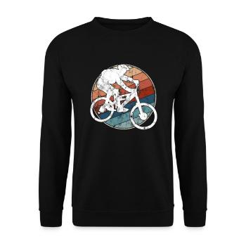 Mountain Bike Retro - Unisex Sweatshirt - black - Front - Alina (178cm) & Michal (187cm)
