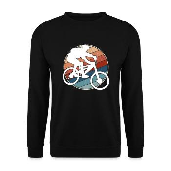 Mountain Bike Retro - Unisex Sweatshirt - black - Front - Alina (178cm) & Michal (187cm)