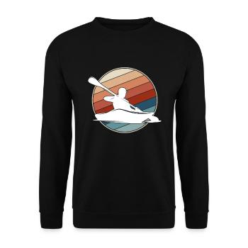 Canoe Retro - Unisex Sweatshirt - black - Front - Alina (178cm) & Michal (187cm)