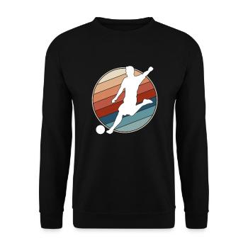 Football Rétro - Sweat-shirt Unisexe - noir - Devant - Alina (178cm) & Michal (187cm)