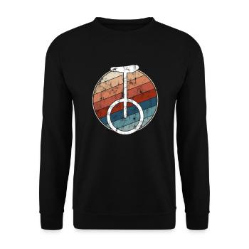 Rétro monocycle - Sweat-shirt Unisexe - noir - Devant - Alina (178cm) & Michal (187cm)