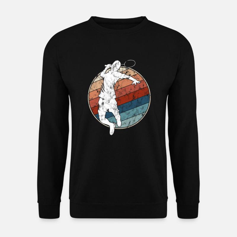 Badminton Retro - Unisex Pullover - Schwarz
