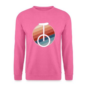 Rétro monocycle - Sweat-shirt Unisexe - rose - Devant
