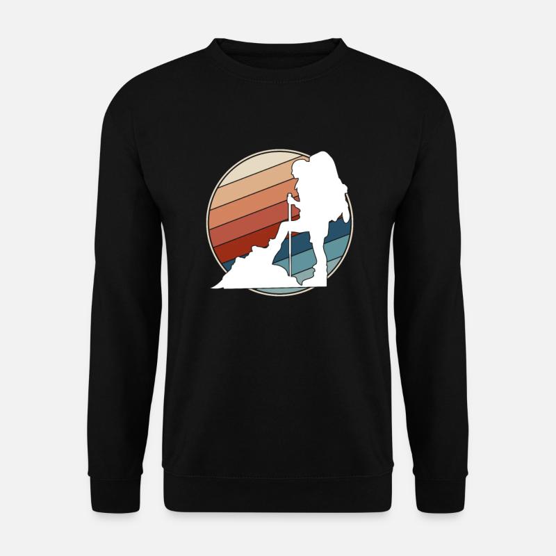 Bergsteigen retro - Unisex Pullover - Schwarz