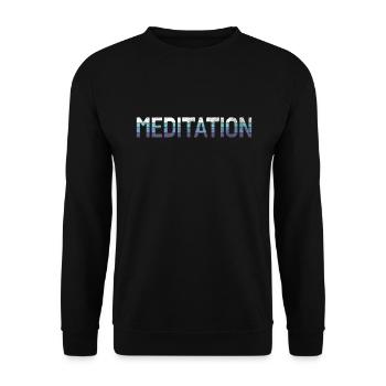 Meditation - Unisex Pullover - Schwarz - Vorne - Alina (178cm) & Michal (187cm)