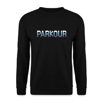 Parkour - Unisex Sweatshirt - black - Front - Alina (178cm) & Michal (187cm)