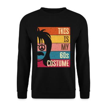 60er Jahre 1960er Sechziger Party Outfit Kostüm - Unisex Pullover - Schwarz - Vorne - Alina (178cm) & Michal (187cm)