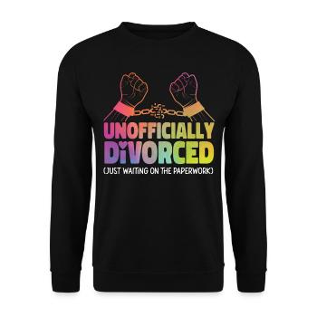 Happy Divorce Party officieusement - Sweat-shirt Unisexe - noir - Devant - Alina (178cm) & Michal (187cm)