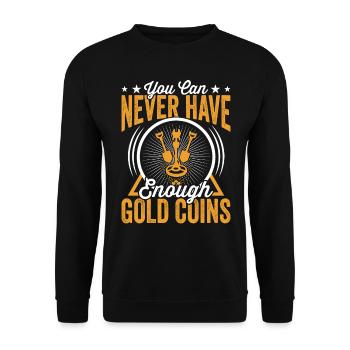 Gold Coins Metal Detector Metal Detection - Unisex Sweatshirt - black - Front - Alina (178cm) & Michal (187cm)