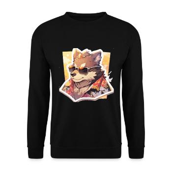 Chiens Chien Propriétaire Chien Amoureux Animal - Sweat-shirt Unisexe - noir - Devant - Alina (178cm) & Michal (187cm)