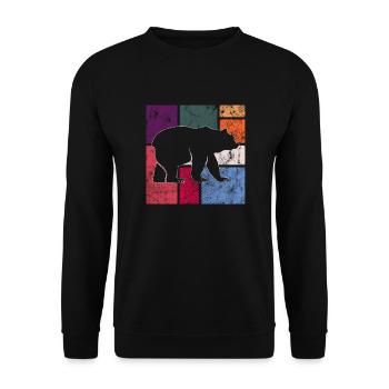 Bear - Unisex Sweatshirt - black - Front - Alina (178cm) & Michal (187cm)