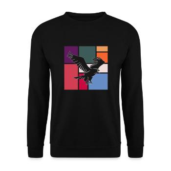 Eagle - Unisex Sweatshirt - black - Front - Alina (178cm) & Michal (187cm)